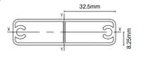 Aluminium Slats 65mm x 16.5mm gate slat with centre web & 2x screw flutes 6100MM LONG